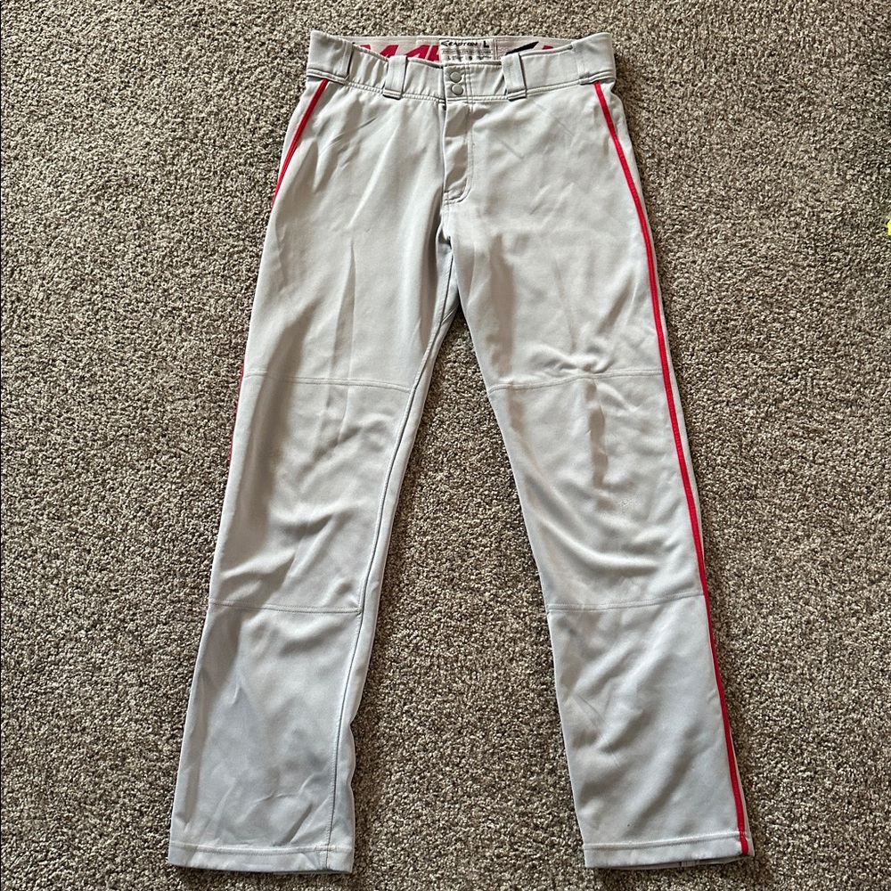 Easton Gray & Red Baseball Pants - Large